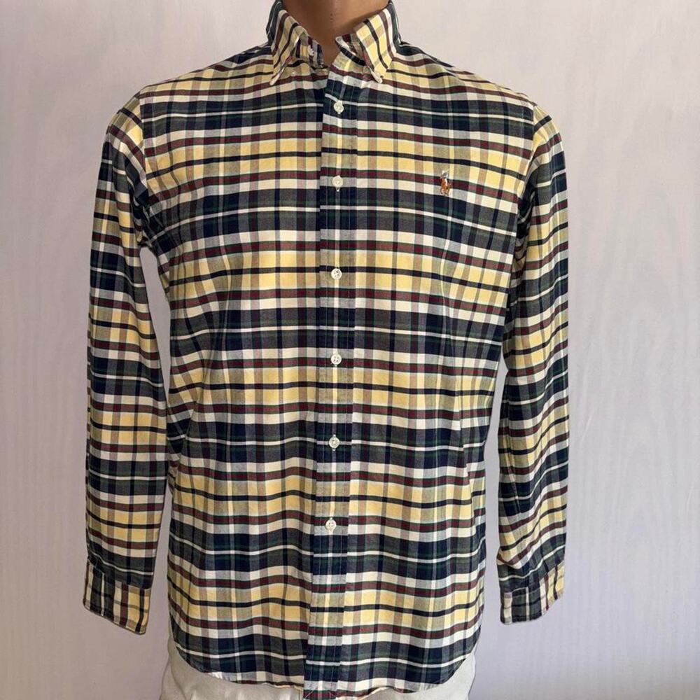 Vintage polo ralph lauren yellow Button Down medium mens
